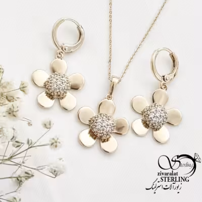 نیمست ژوپینگ طرح گل نگین دار کد 15769