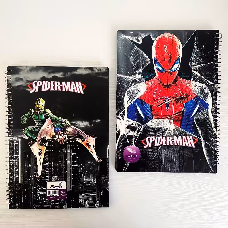 دفتر مشق 50 برگ حاشیه دار مرد عنکبوتی