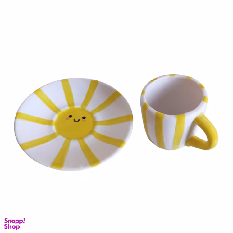 ست فنجان و نعلبکی مدل خورشید