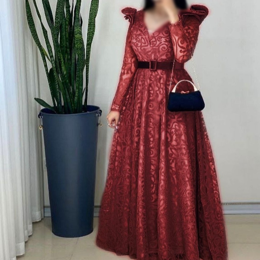 ماکسی مجلسی مخمل فلوک 40 تا 50