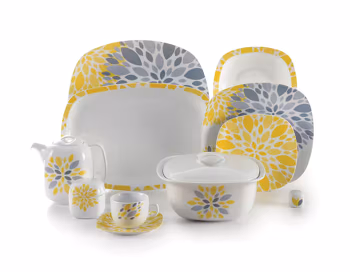 سرویس چینی 12 نفره سلنا زرد