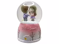 گوی شیشه ای موزیکال و شیشه ای طرح دار (سایز متوسط)