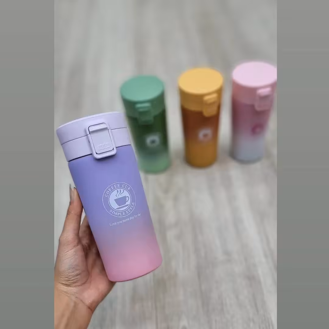 تراول ماگ coffee cup 
4 رنگ مختلف داره
داخل کار استیل هست
توری هم داره