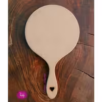 آینه دستی چوبی ام دی اف خام، 20 سانتی