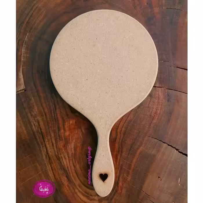 آینه دستی چوبی ام دی اف خام، 20 سانتی