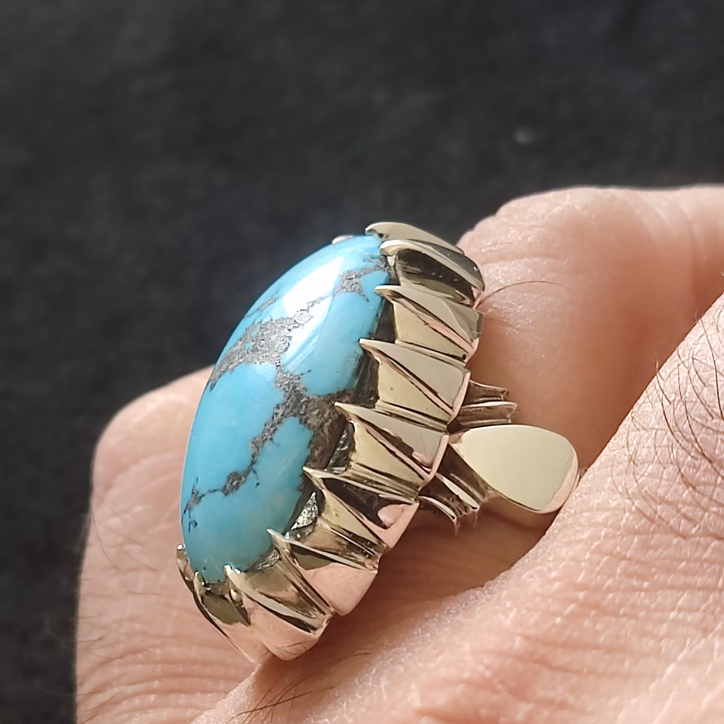 فیروزه نیشابوری طبیعی اصلی معدنی درشت