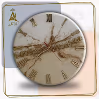 گالری آماندا ساعت دیواری رزینی قطر 50 طرح خورشید با قابلیت تغییر رنگ