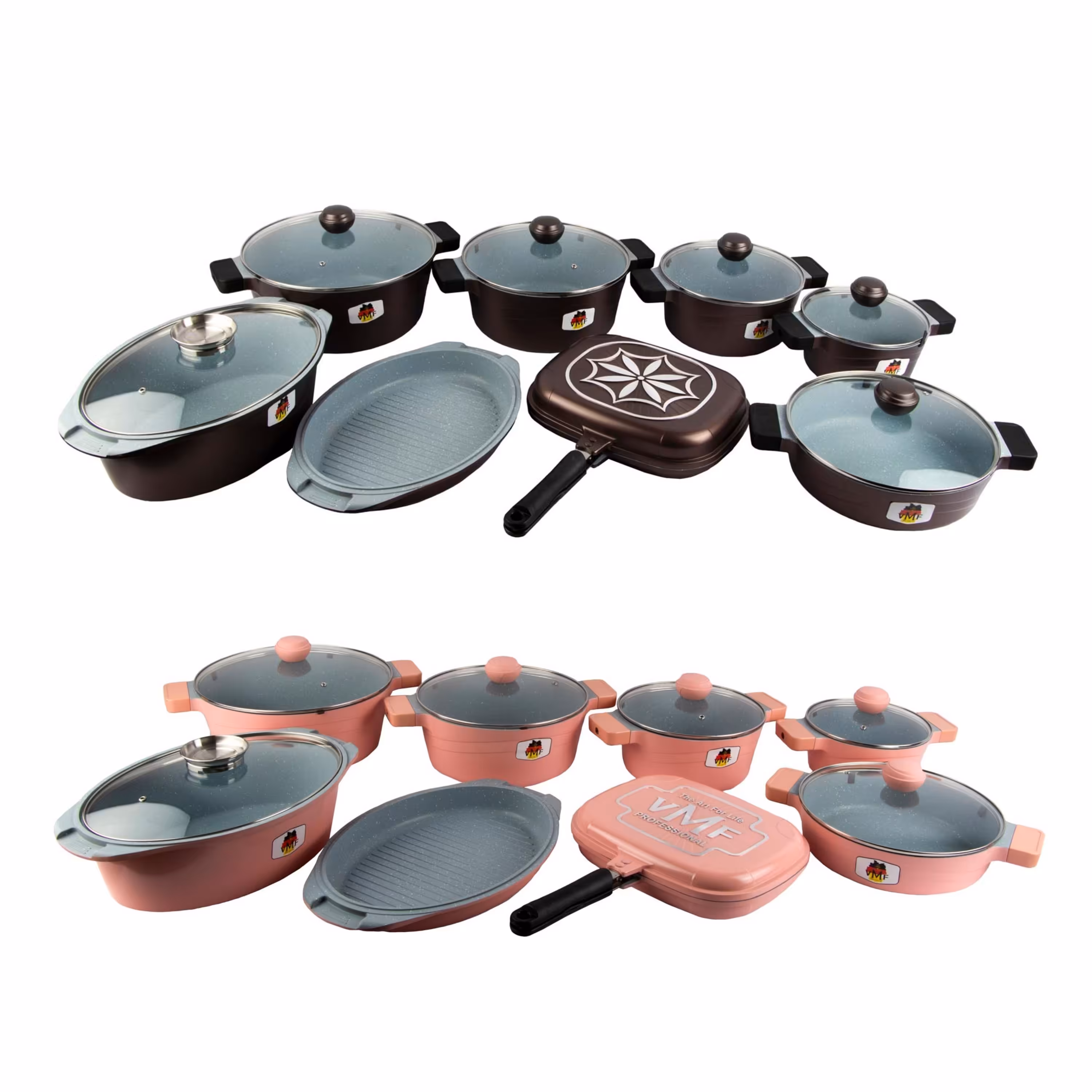 سرویس چدن گرانیت 18 پارچه VMF خاکستری 