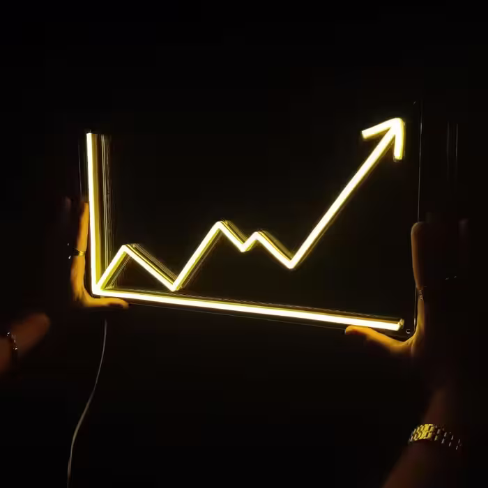 تابلو نئون طرح نمودار 