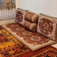 شاهنشین 5 تکه ترمه طرح بهار قرمز