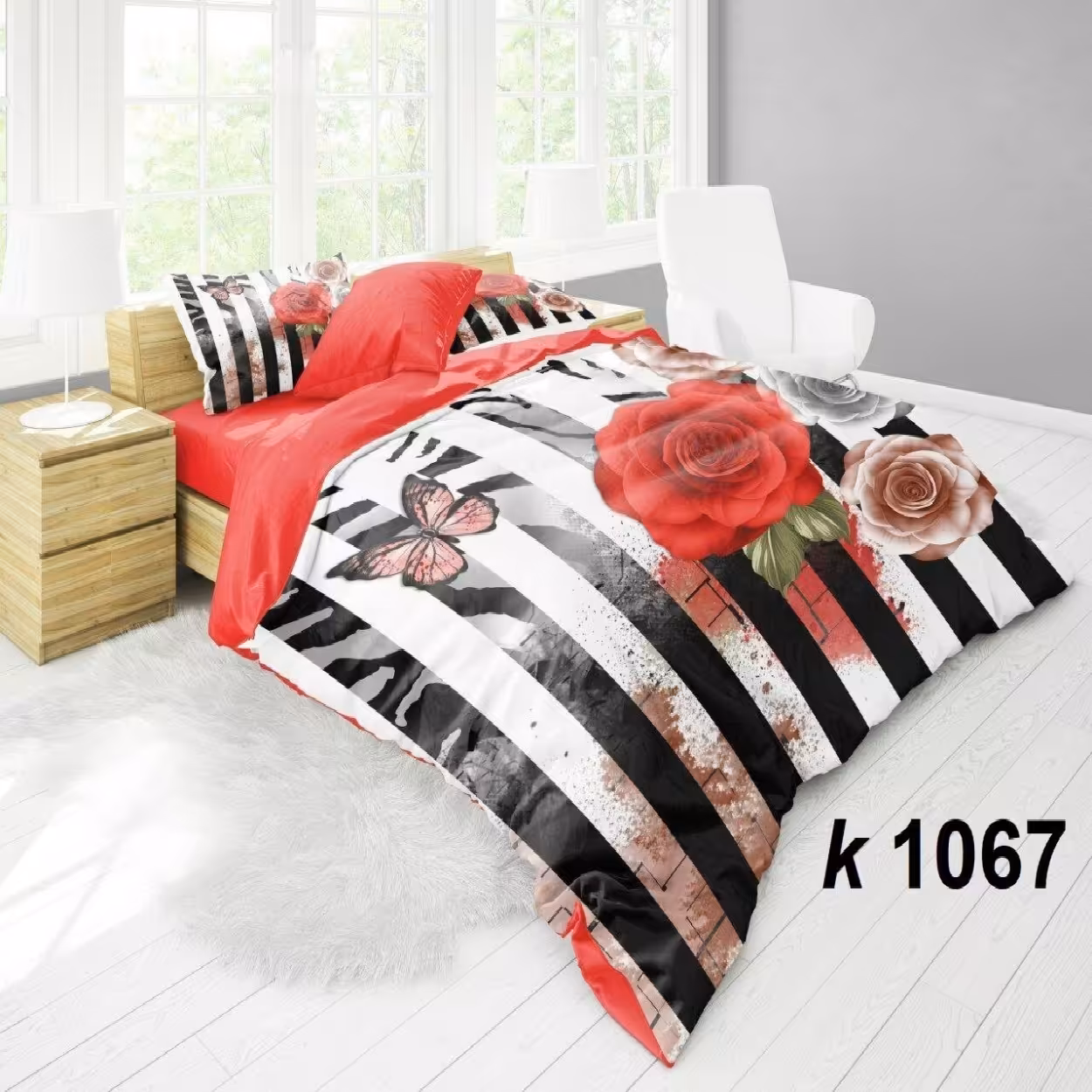 سرویس روتختی ترک إو turkev کد K-1067 دونفره 6 تکه