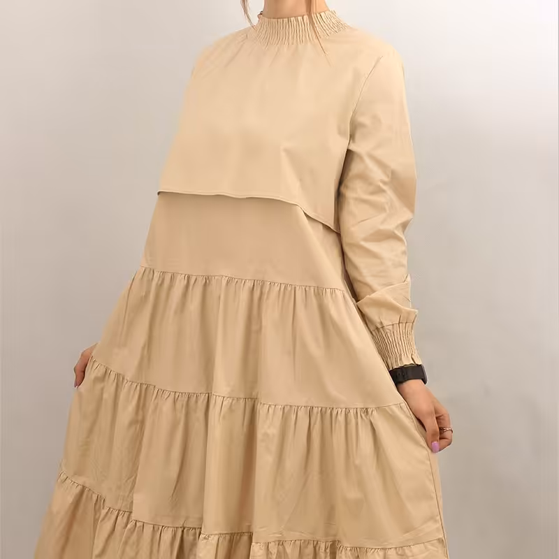 پیراهن بلند کتان طرح زارا
