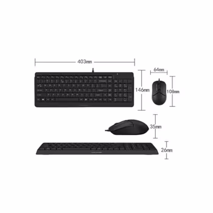 کیبورد و ماوس ای فورتک مدل F1512 - فروشگاه اینترنتی طیف سنتر