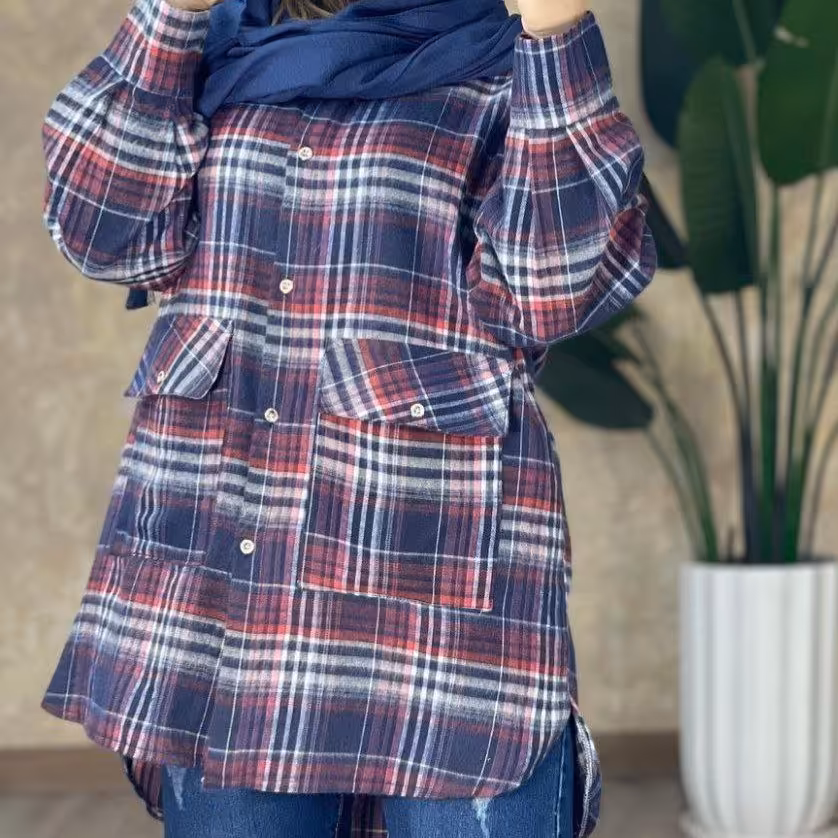 مانتو جنس پشمی پاییزه فری سایز از سایز 38 تا 46 دارای رنگبندی ارسال رایگان 