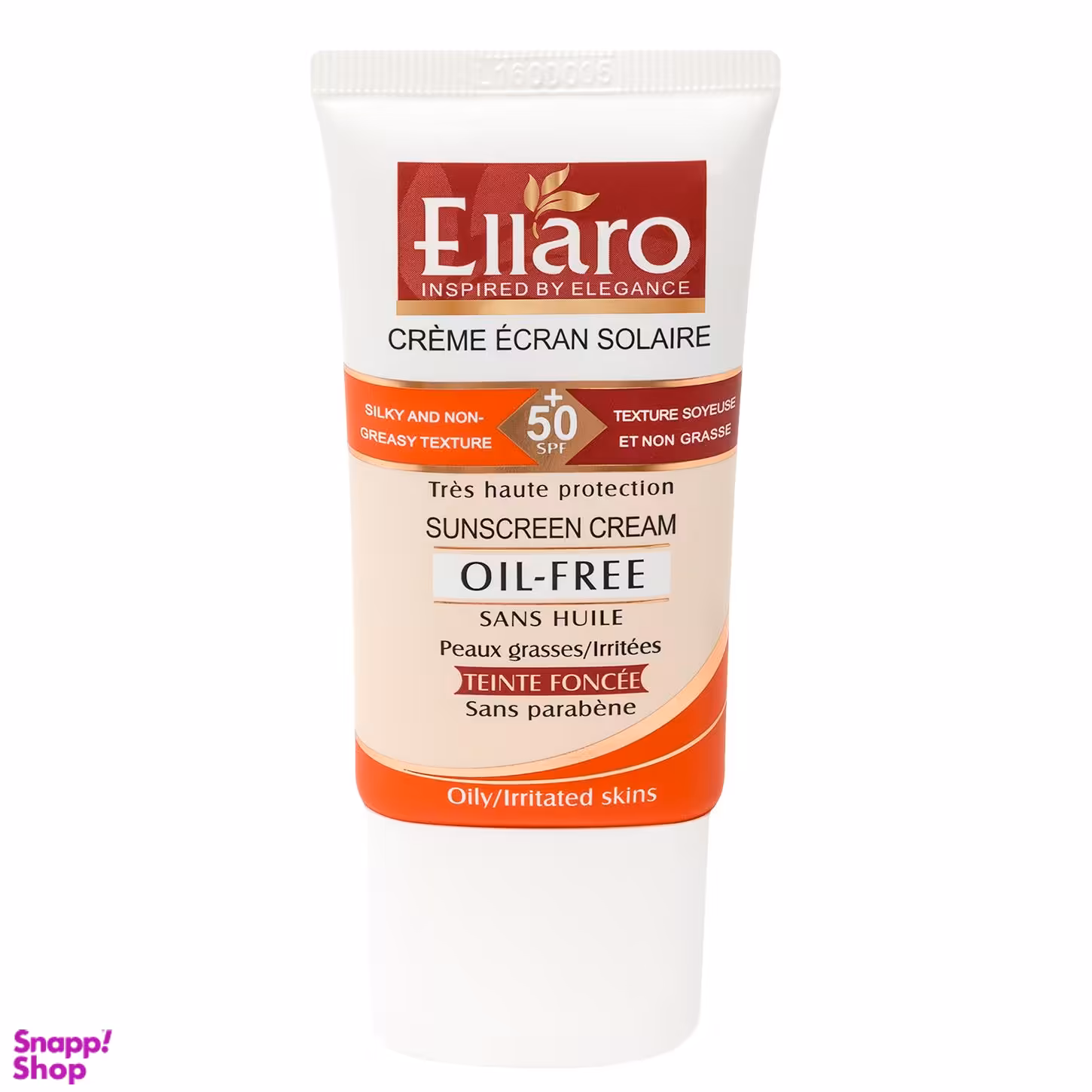کرم ضد آفتاب فاقد چربی الارو (Ellaro) مدل Teinte Claire با SPF 50 رنگ بژ روشن حجم 40 میلیلیتر