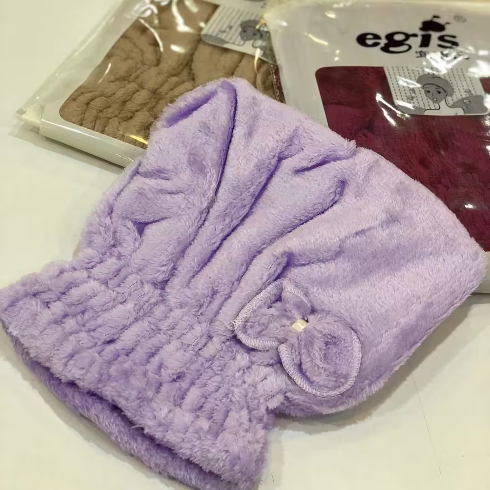 کلاه حمام پاپیون دار  نانو میکروفایبر با جذب آب بالا