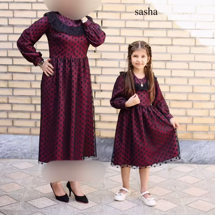 پیراهن تور ست مادردختری