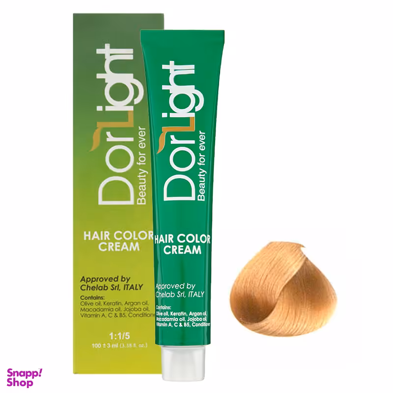 رنگ مو دورلایت (Dor Light) شماره 8.5 رنگ بلوند طلایی روشن حجم 100 میلیلیتر