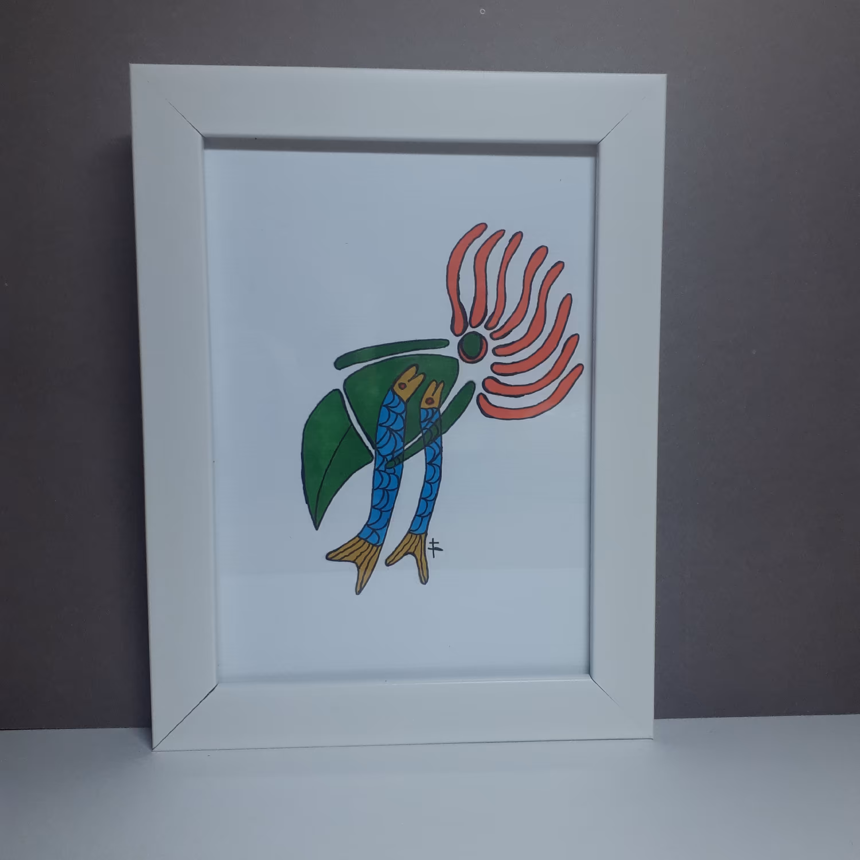 نقاشی زن و ماهی