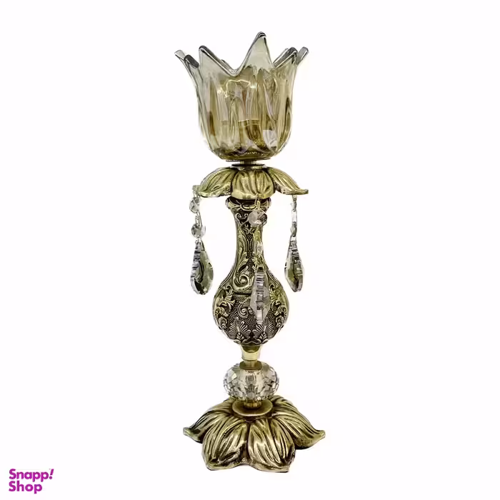 جاشمعی برنجی مدل پایه برگی کد 102315