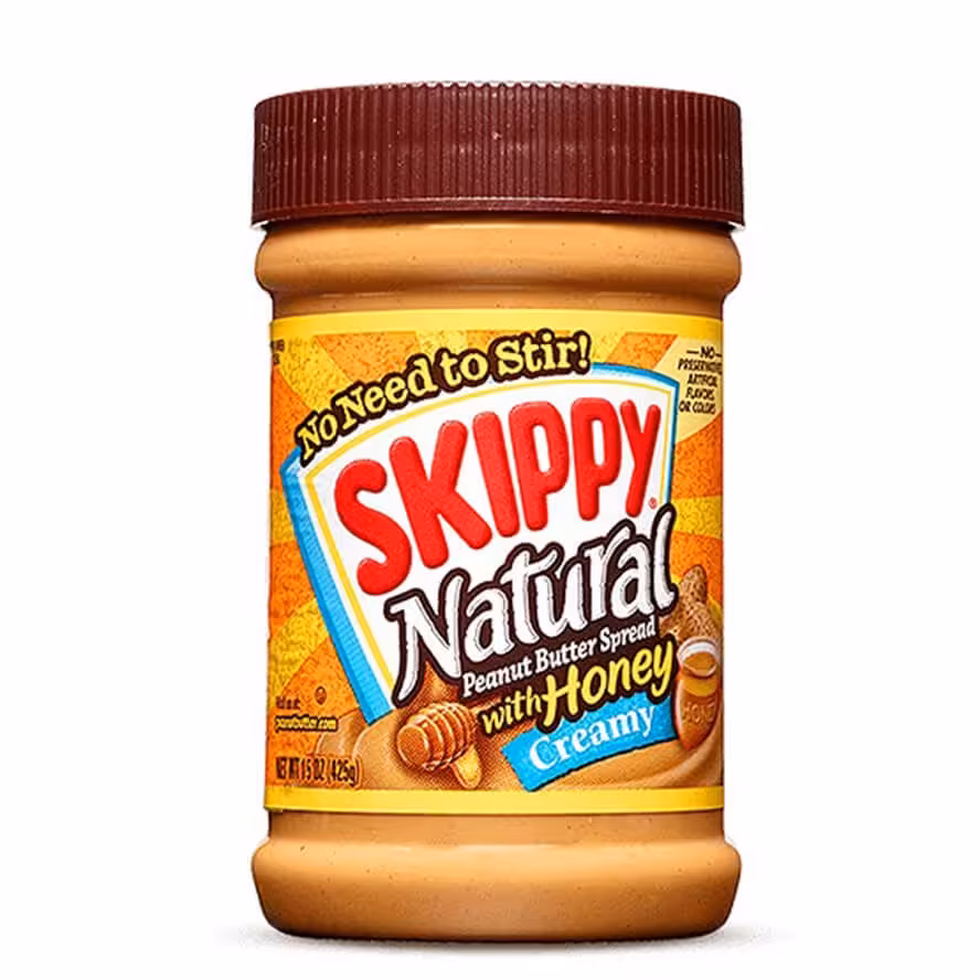 کره بادام زمینی کرمی  - عسلی و ارگانیک و بدون گلوتن 425 گرمی اسکیپی SKIPPY 