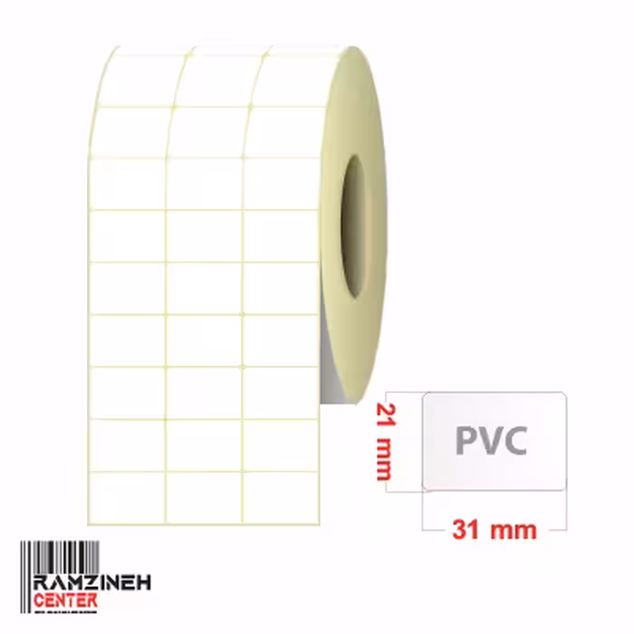 لیبل PVC سایز 31*21 میلیمتر سه ردیفه