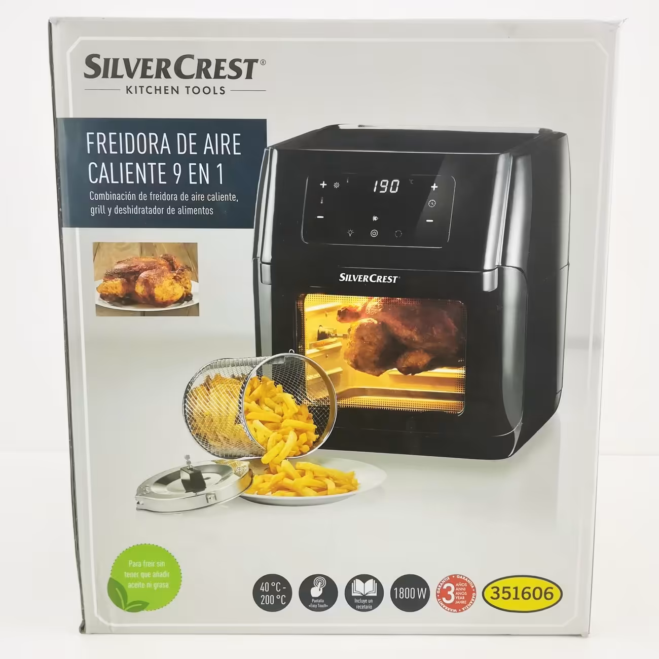 سرخ کن 9کاره و هواپز سیلورکرست اورجینال اصل  آلمان مدل  SilverCrest 351606