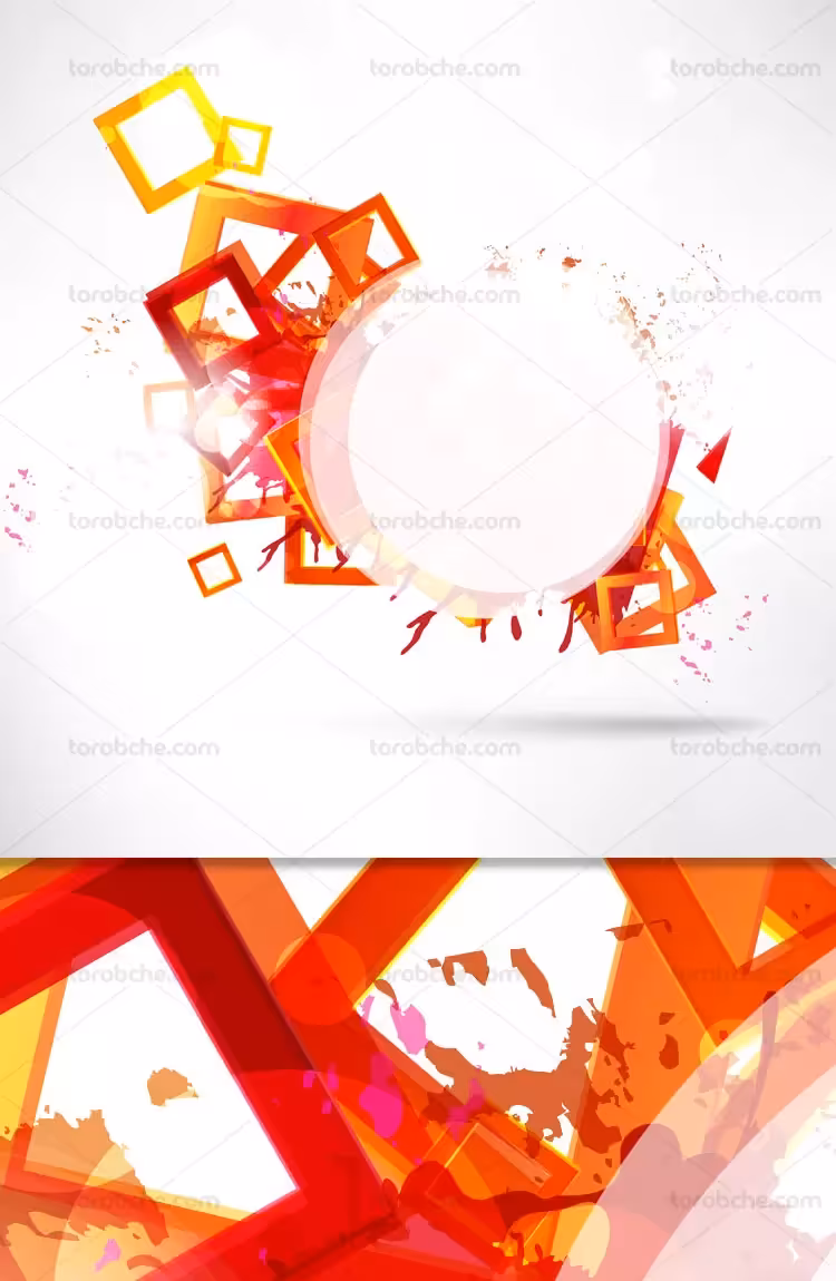 وکتور بکگراند انتزاعی مربع | گرافیک با طعم تربچه