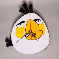 ساعت انگری برد سفید جنس پلکسی سایز 30سانتی متر