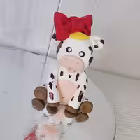 تاپرکیک،تاپرگاو ارتفاع 7، خمیرفوندانت خوراکی،سفید سیاه 