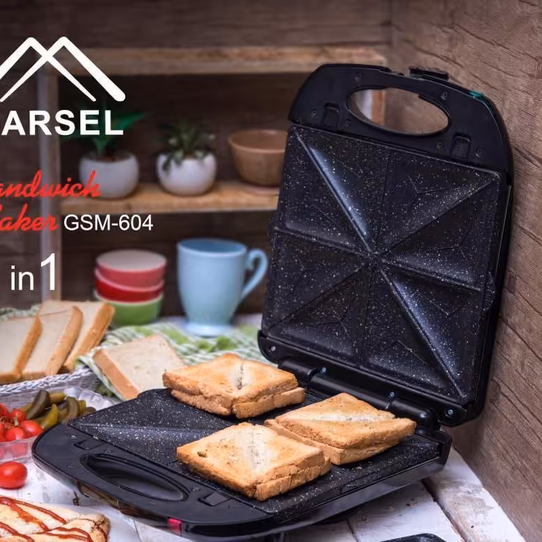 ساندویج ساز گریل دار برند مارسل 1300 وات