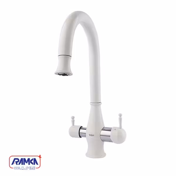 شیر ظرفشویی دومنظوره راسان مدل رزا شیری کروم