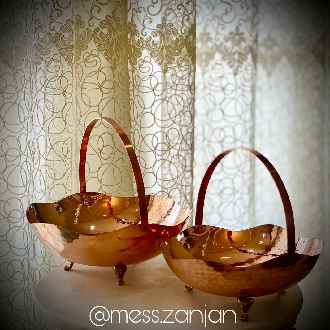 شکلات خوری دسته دار مس
