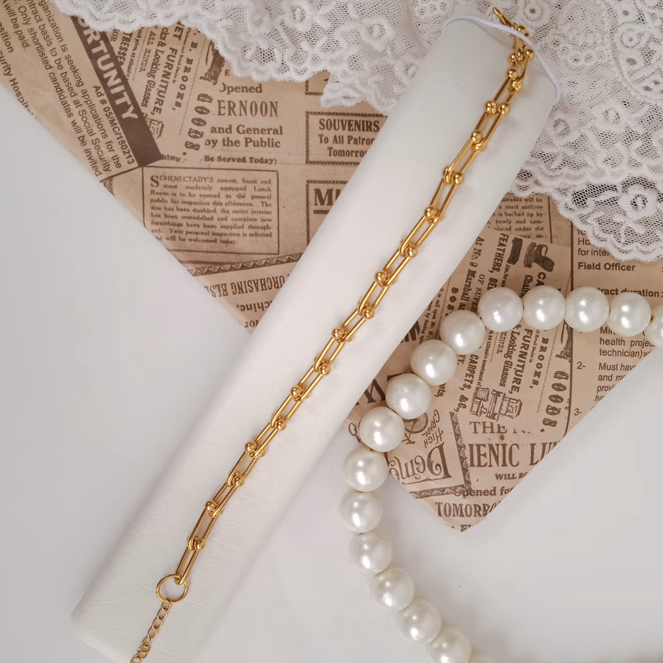 دستبند تیفانی طلایی استیل رنگ ثابت 