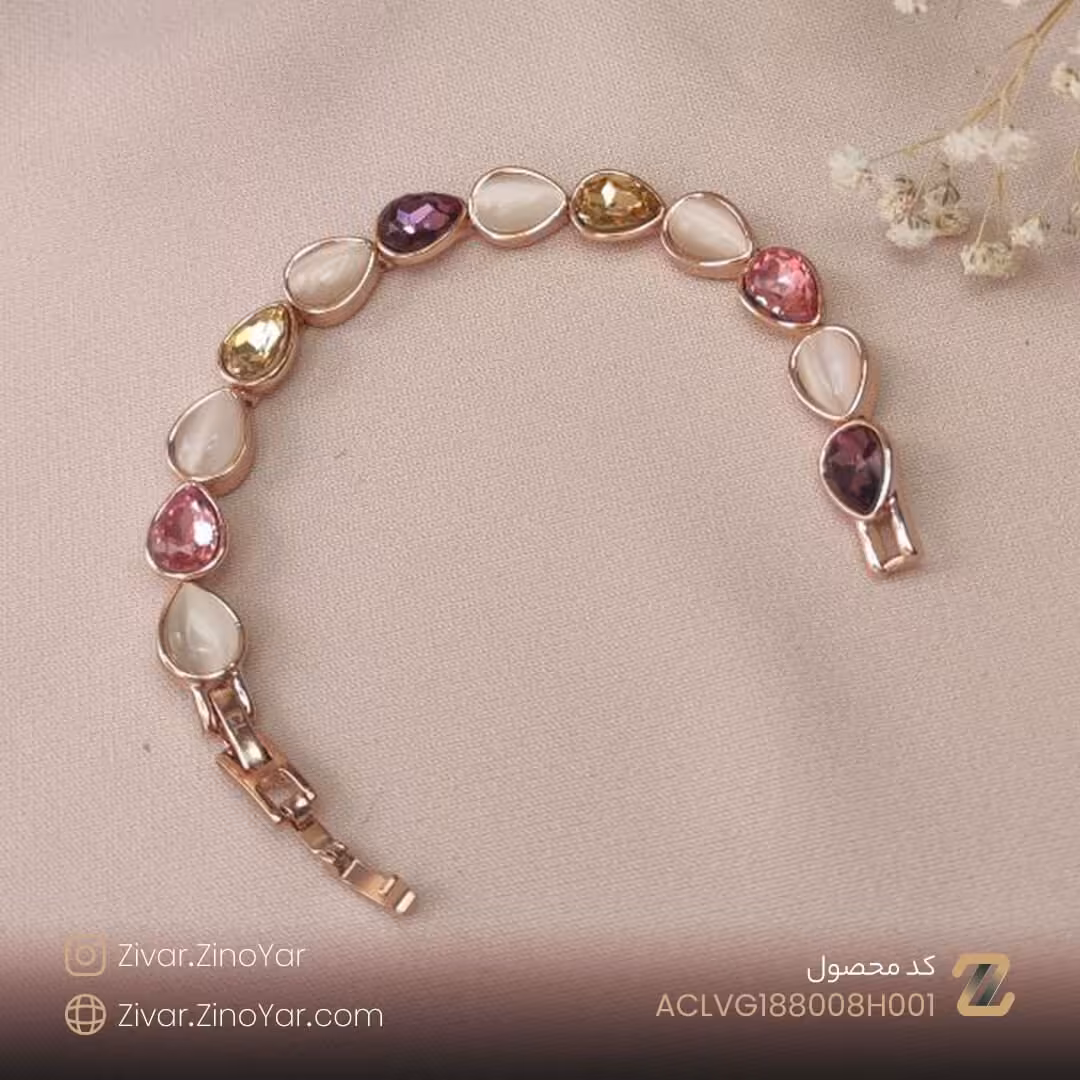دستبند اشکی رنگی صدفی کلیو – کد ACLVG188008H001
-بدلیجات 
