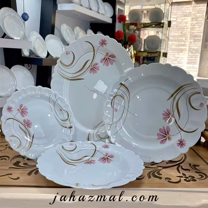 سرویس آرکوپال مقصود طرح صنم صورتی 25 پارچه