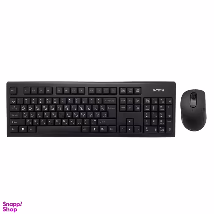 کیبورد و ماوس بی سیم ای فورتک (A4 Tech) مدل 7100N رنگ مشکی