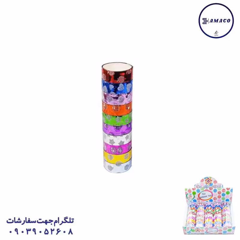 چسب طرحدار اکلیلی جعبه ای 50 عددی