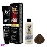 رنگ مو آیون (Ion) شماره 5.73 حجم 120 میلی‌لیتر رنگ قهوه ای تنباکویی روشن + اکسیدان نه درصدی حجم 180 میلی‌لیتر