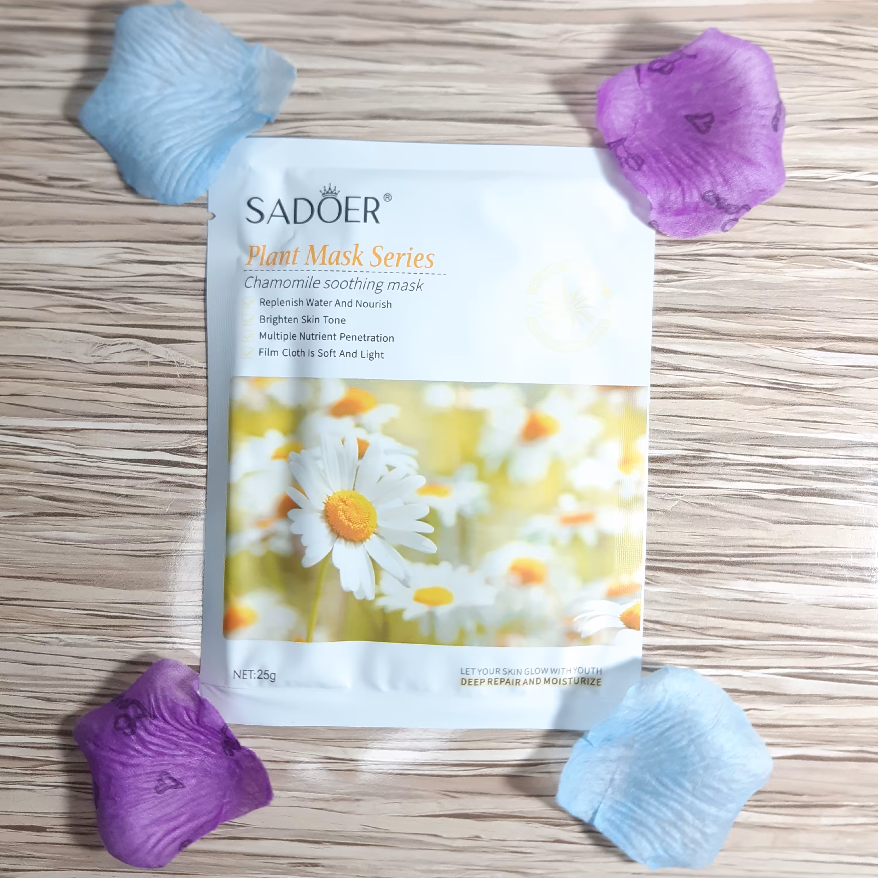 ماسک ورقه ای صورت گل بابونه سادور (آرایشی بهداشتی الماس)