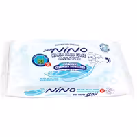 دستمال مرطوب پاک کننده دست و صورت 10 عددی نینو (حتما موجودی بگیرید)