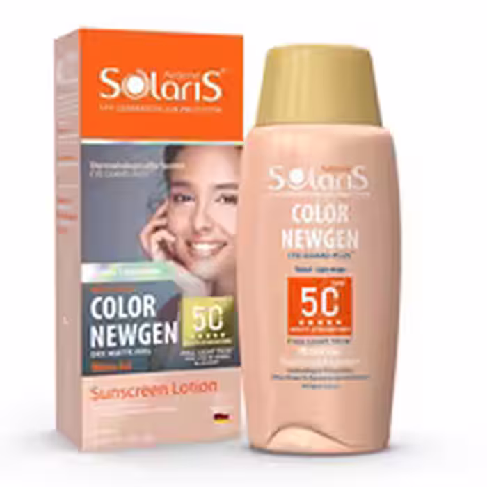 ضد آفتاب کالر نیوژن  SPF 50 آردن سولاریس رنگ بژ روشن حجم 75 میلی لیتر
