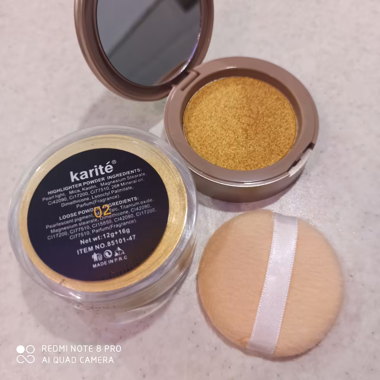 هایلایتر سنگی و پودری دوطبقه برند کاریته