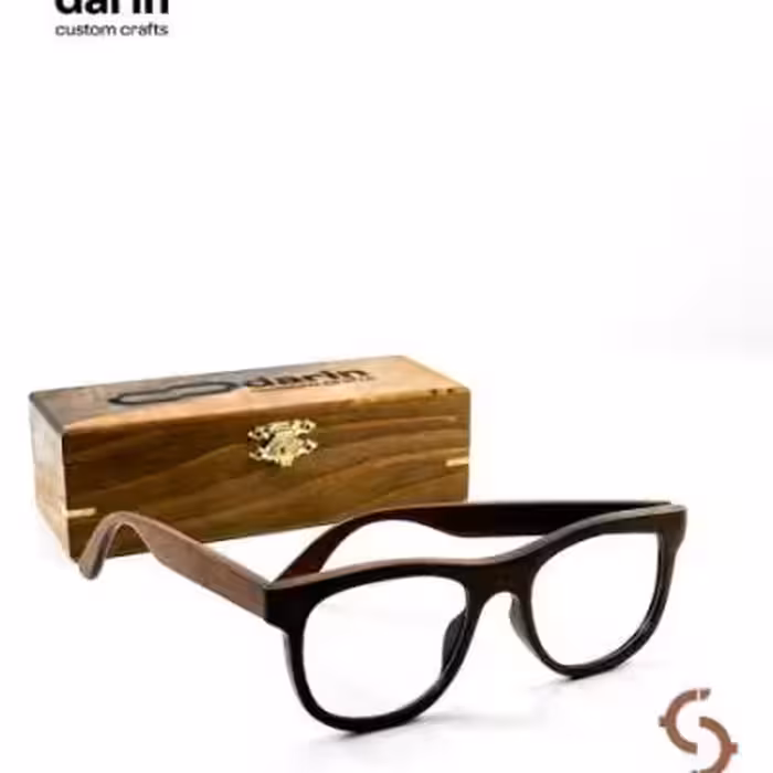 عینک چوبی گردو ماژان برند دارین 023 – DARIN MAZHAN