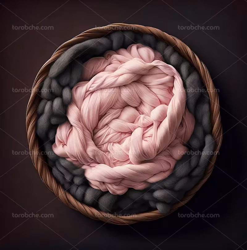 بک دراپ کودک با سبد | گرافیک با طعم تربچه