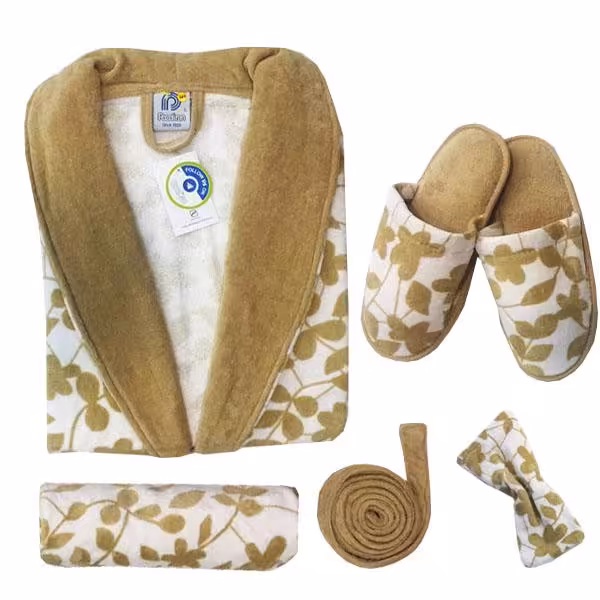 سرویس حوله پالتویی پودایران طرح چیچک سایز 135