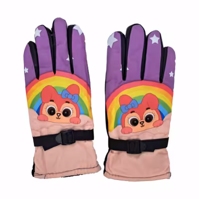 دستکش بچگانه طرح خرگوش رنگ بنفش