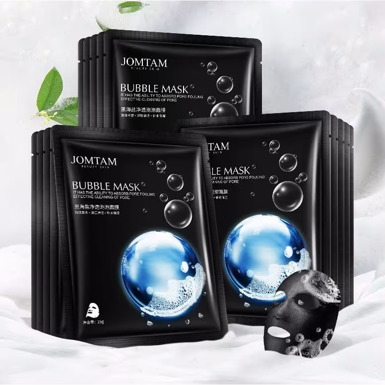 ماسک ورقه ای و نقابی حبابی نمک دریایی JOMTAM