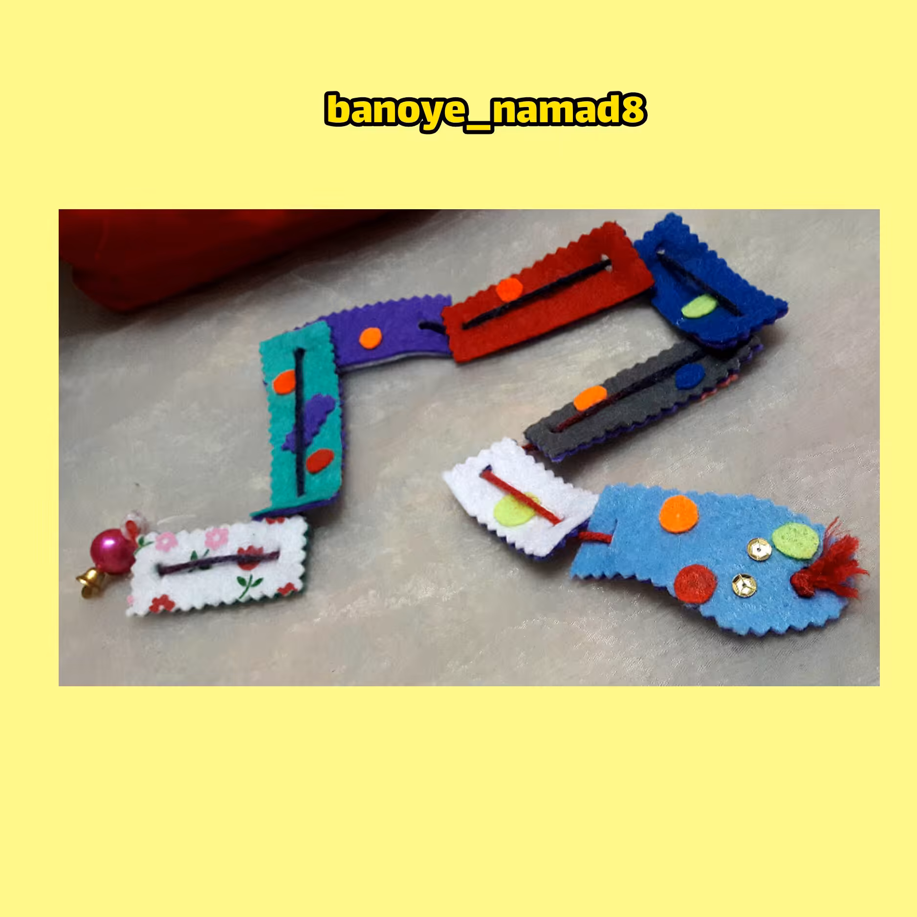 عروسک مار آموزشی ساده جهت دست ورزی و آموزش رنگ و شکل کودکان زیر 5 سال طول 60 cm  کد 11