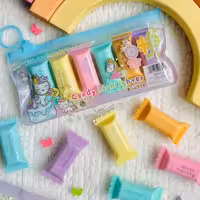 هایلایتر ماژیک علامت زن طرح شکلات 6 رنگ فسفری زیبا